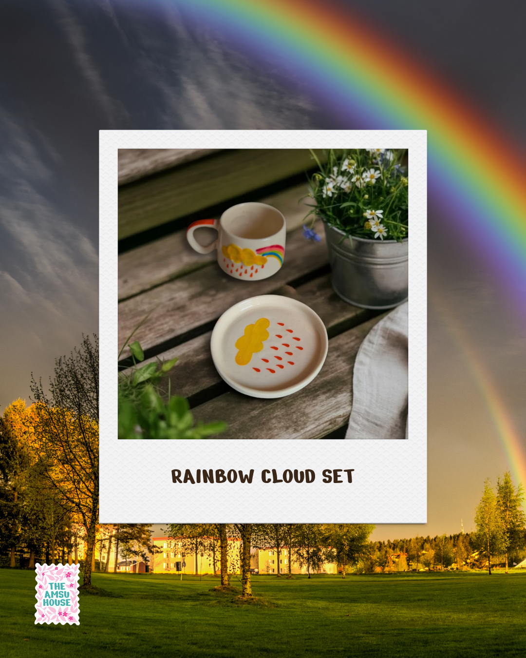 Rainbow Cloud Cup & Saucer Set