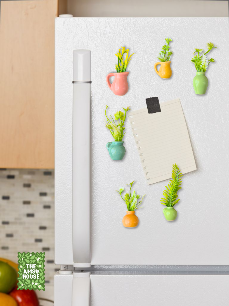 Posh Planter Ceramic Magnets | Set of 6