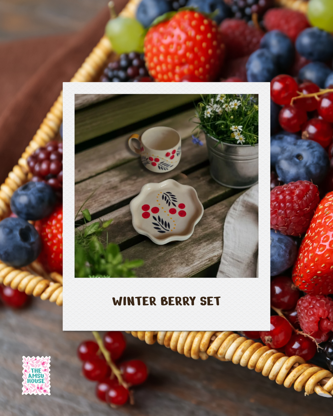Winter Berry Cup & Saucer Set