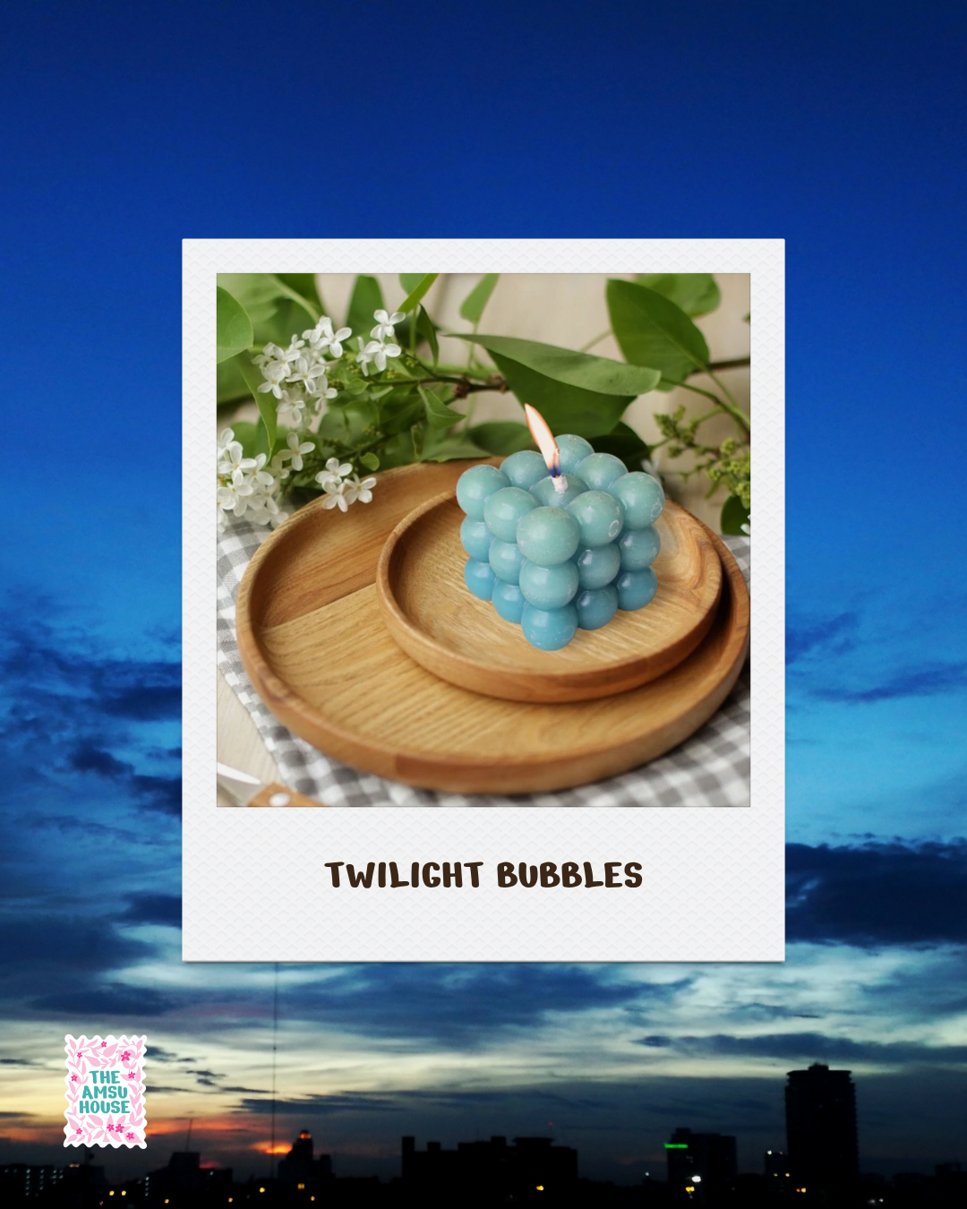 Twilight Bubbles Candle | Soft Blue: Vanilla Scent