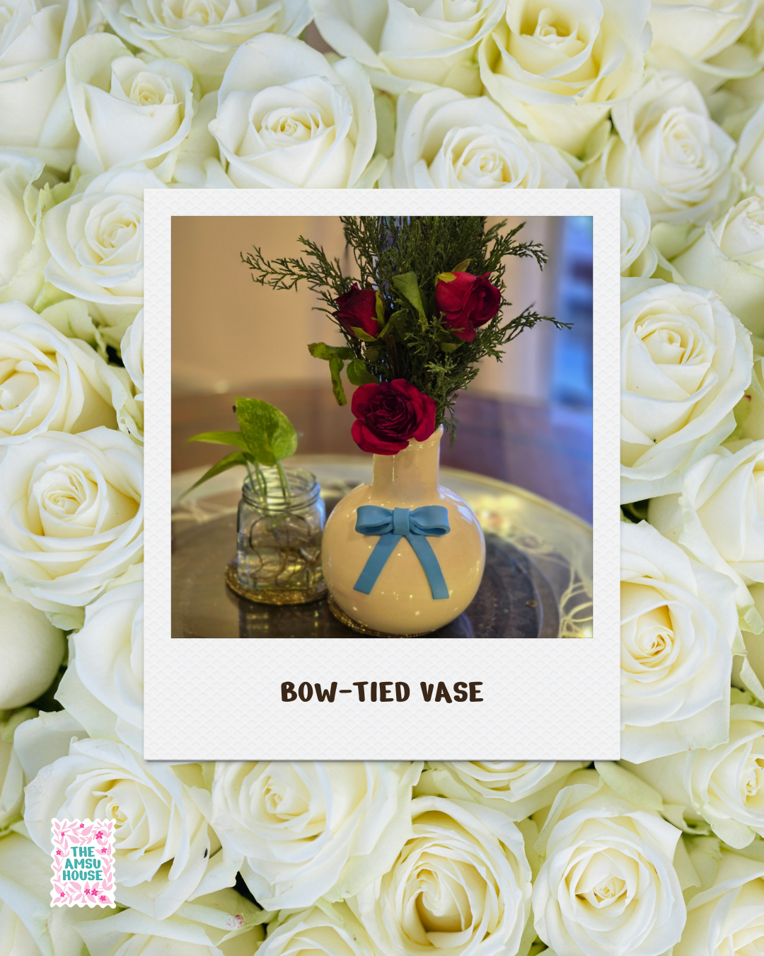 Bow-Tied Ceramic Vase