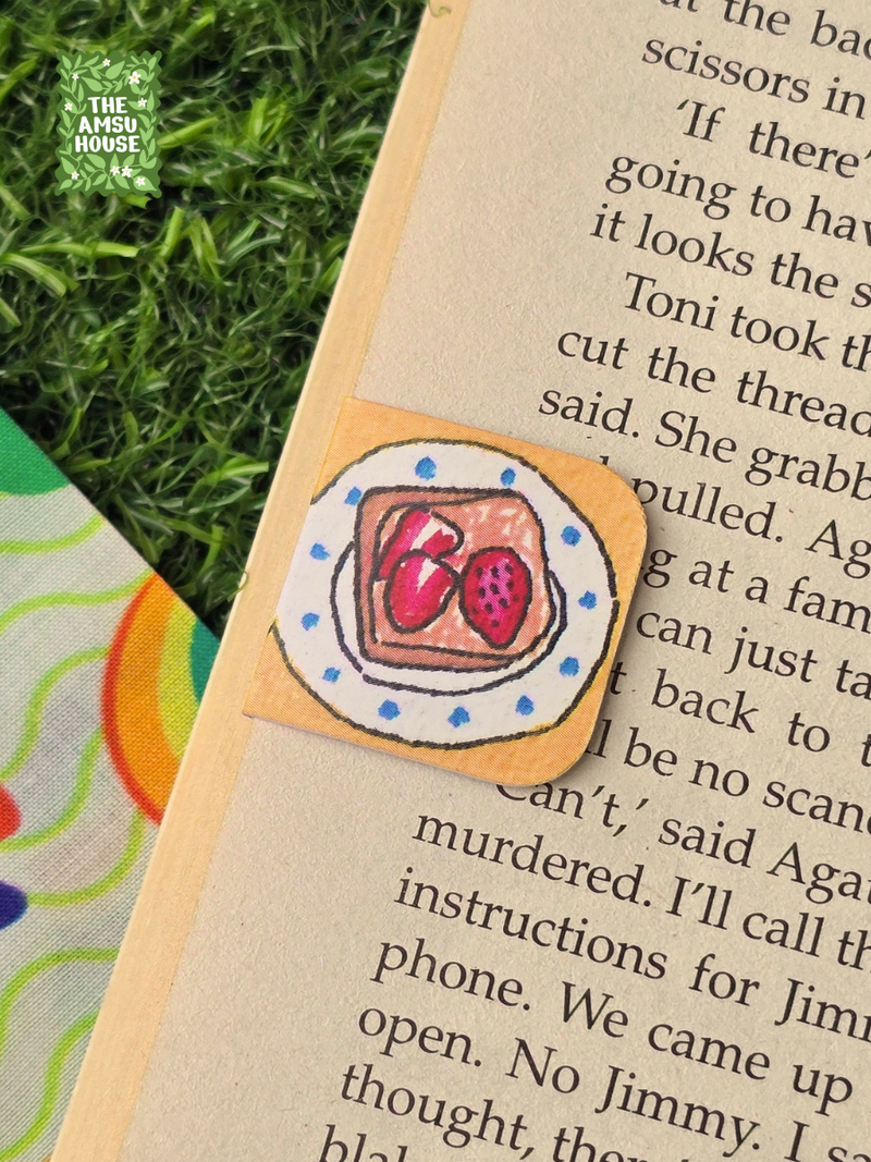 Strawberry Toast Bookmark