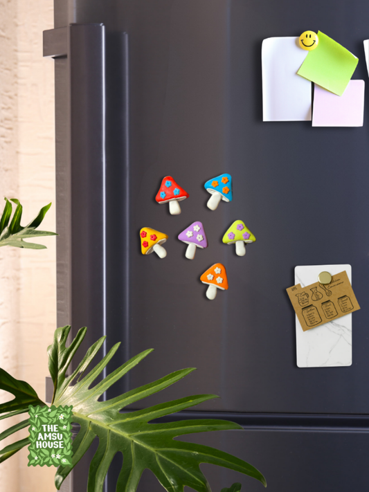 Whimsical Mushrooms Magnets | Set of 6