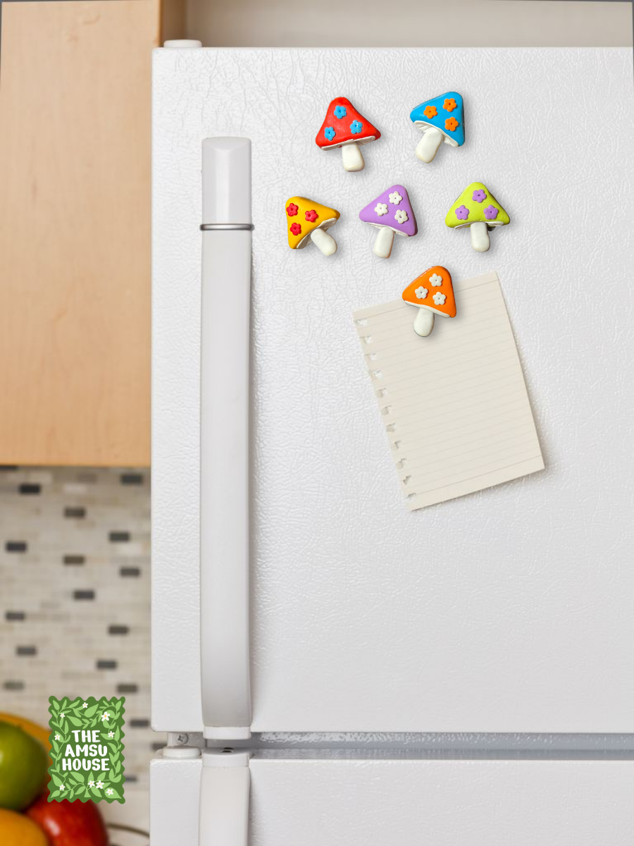 Whimsical Mushrooms Magnets | Set of 6