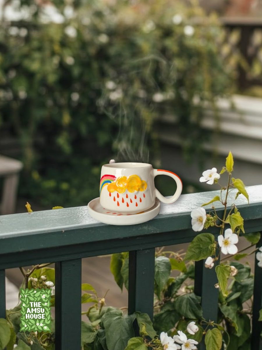 Rainbow Cloud Cup & Saucer Set