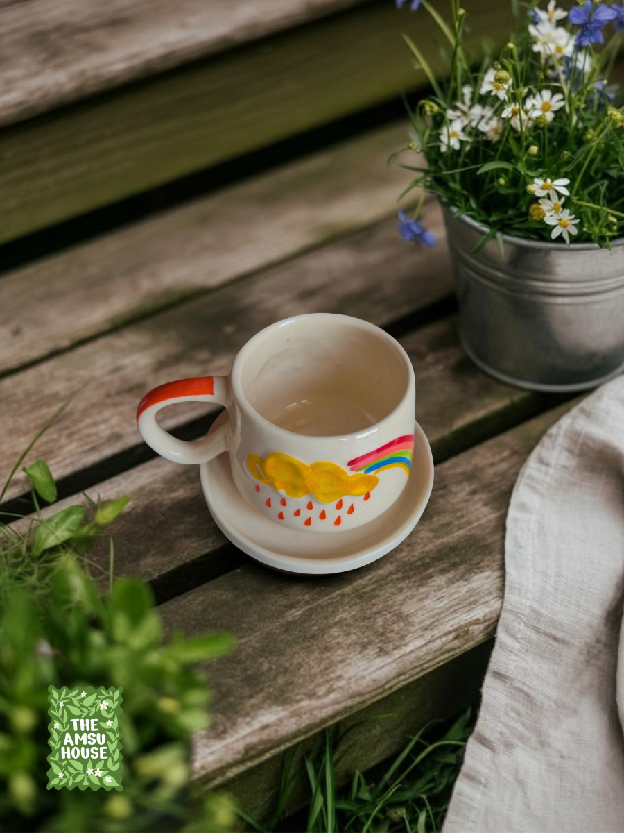 Rainbow Cloud Cup & Saucer Set