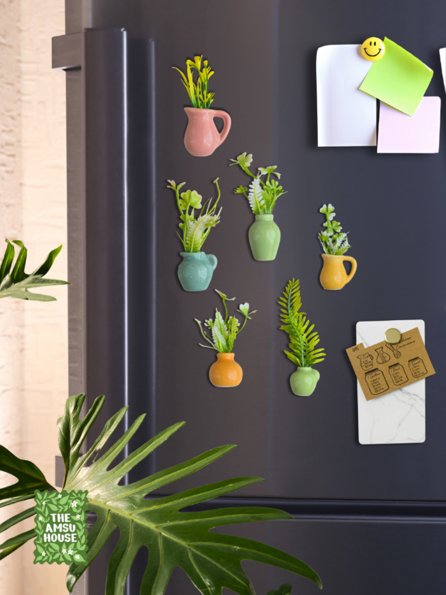 Posh Planter Ceramic Magnets | Set of 6