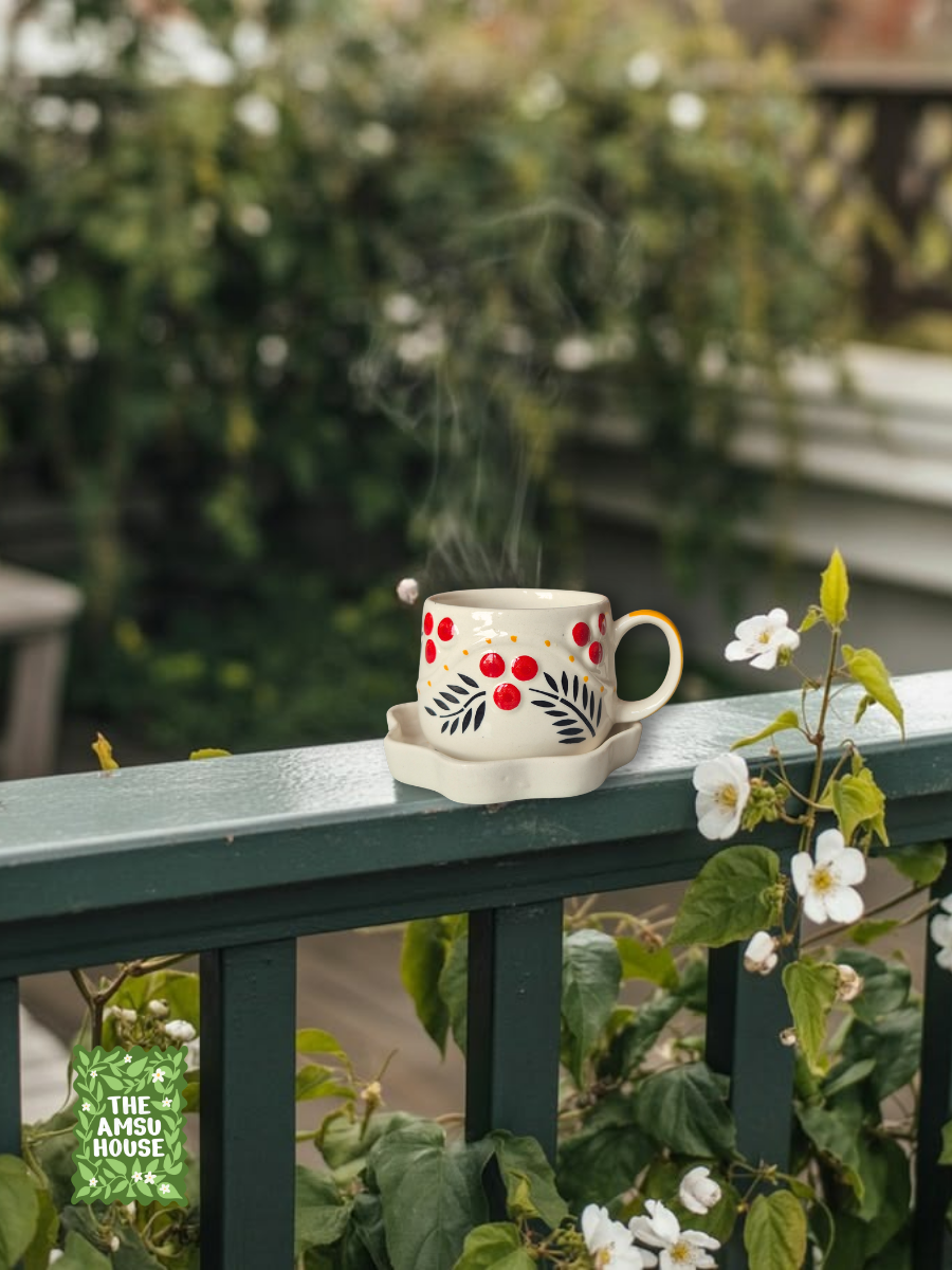 Winter Berry Cup & Saucer Set