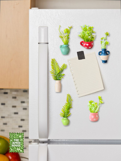 Mystery Planter Ceramic Magnets | Set of 6