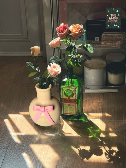 Bow-Tied Ceramic Vase
