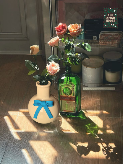Bow-Tied Ceramic Vase