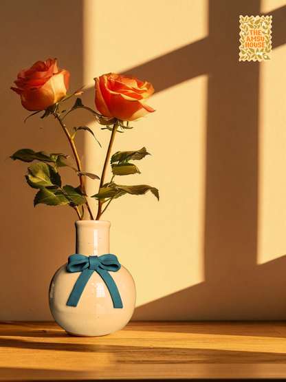 Bow-Tied Ceramic Vase