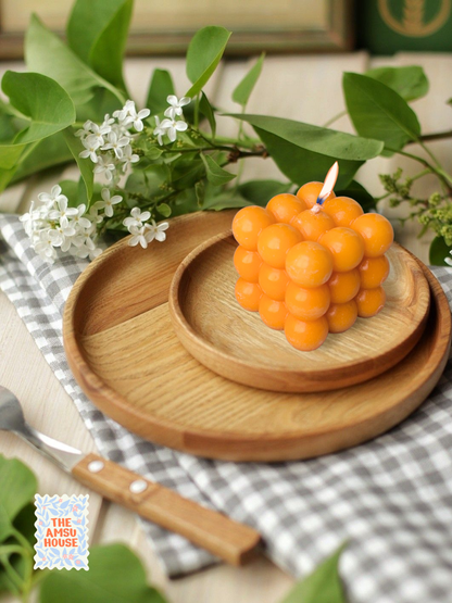 Sunrise Bubbles Candle | Sunset Orange: Sandalwood Scent