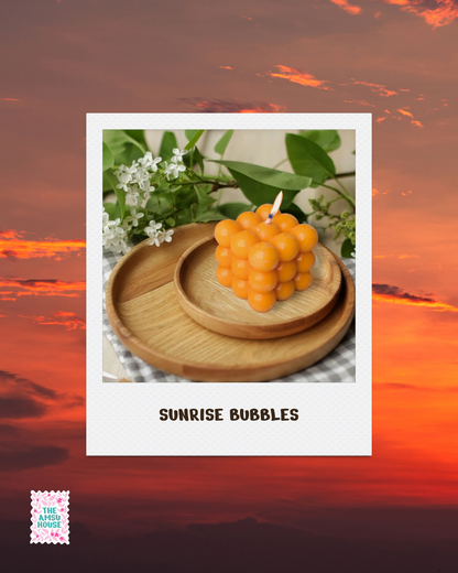 Sunrise Bubbles Candle | Sunset Orange: Sandalwood Scent