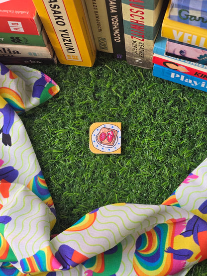 Strawberry Toast Bookmark