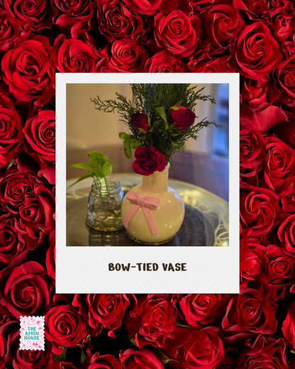 Bow-Tied Ceramic Vase
